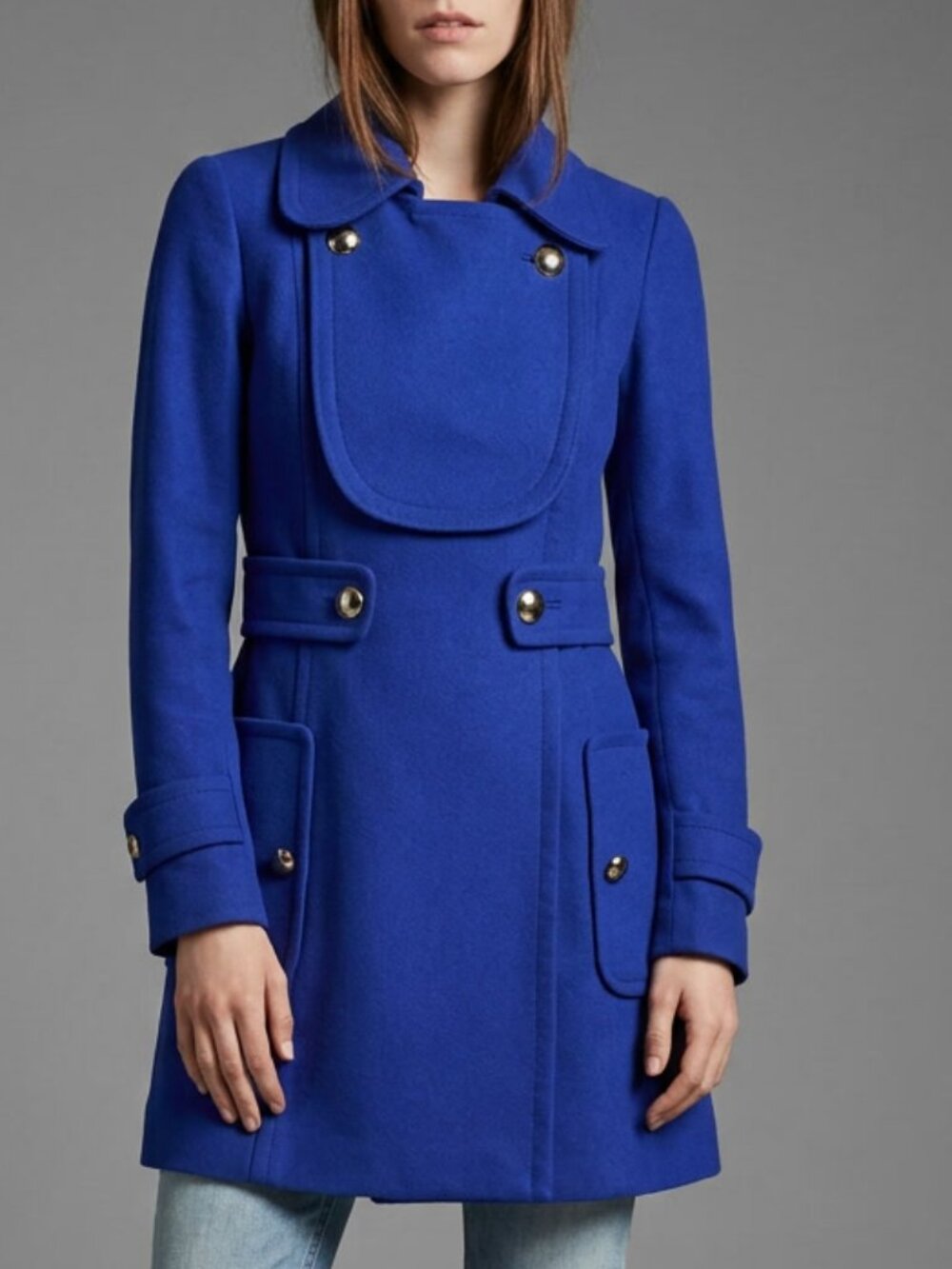 Sonia By Sonia Rykiel Ladylike Coat in Royal Blue Size EU 36